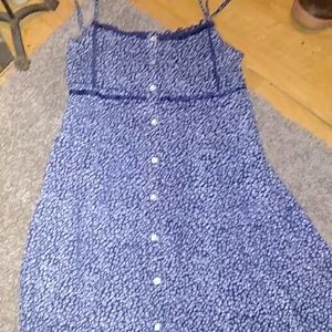 Button front spaghetti strap sun dress